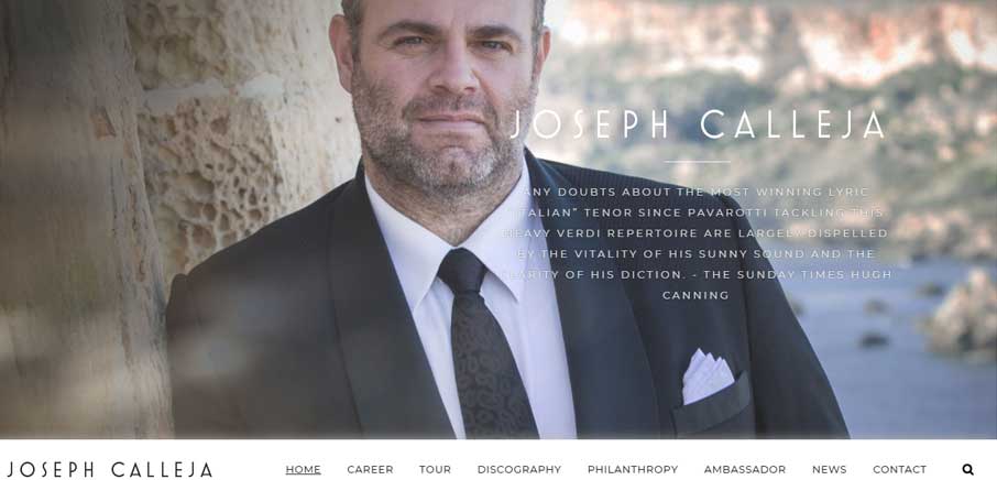 New Website for Joseph Calleja